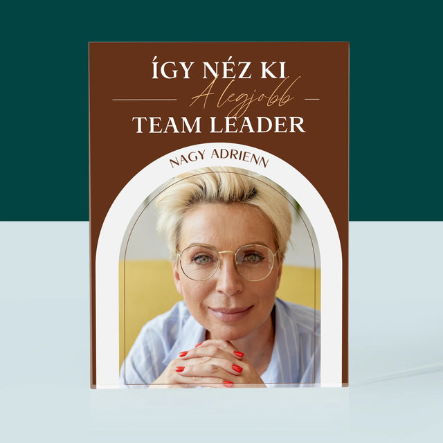 Fotó És Felirat: A Legjobb Csoportvezető - Akrilüveg