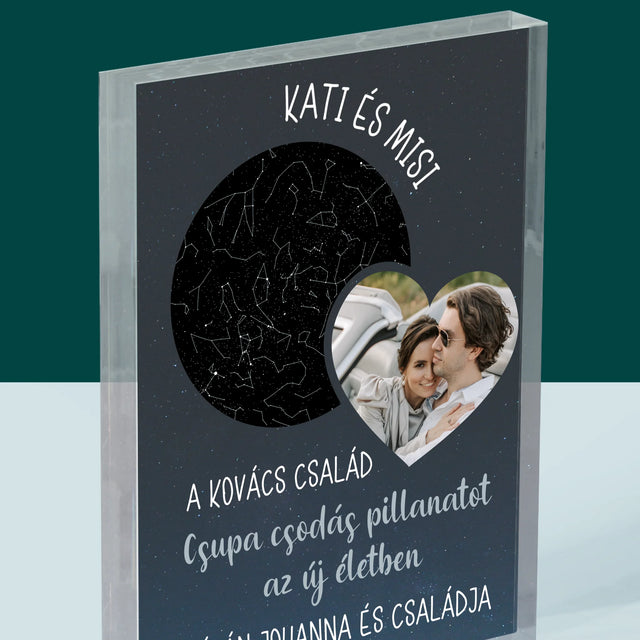 Csillagtérkép: Belépés Az Új Életbe Házasság - Akrilüveg