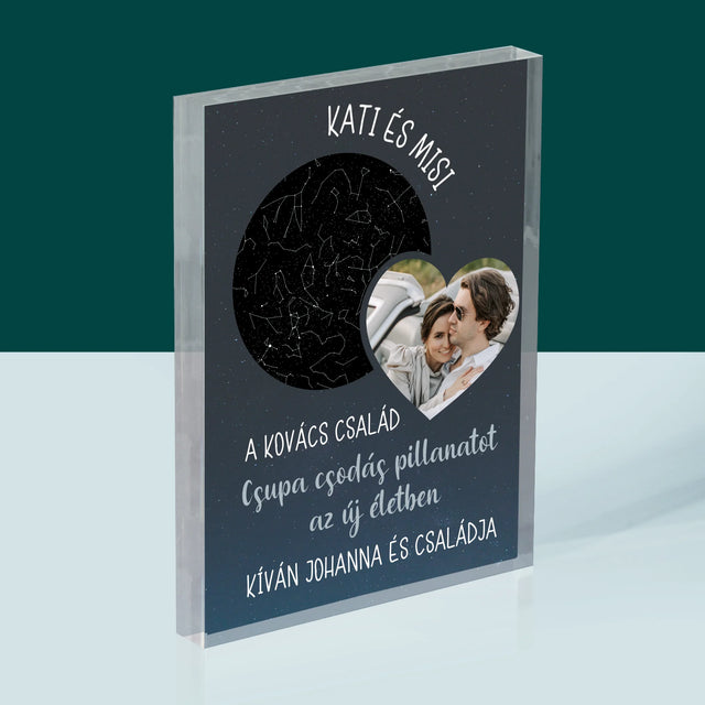 Csillagtérkép: Belépés Az Új Életbe Házasság - Akrilüveg