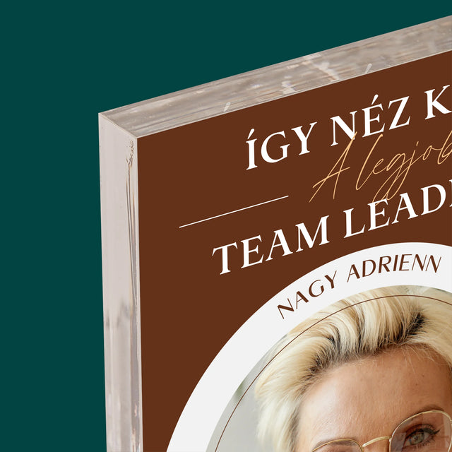 Fotó És Felirat: A Legjobb Csoportvezető - Akrilüveg