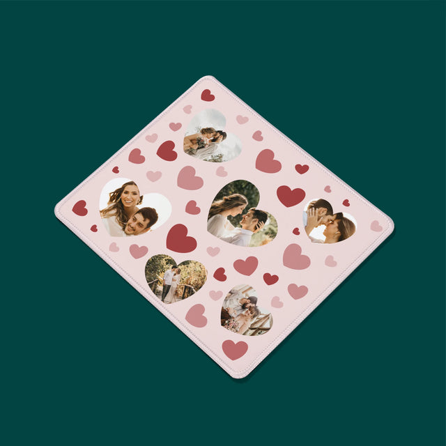 Fotókollázs: Szívecskés Képek - Egéralátét