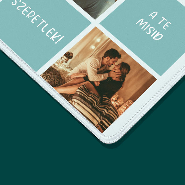 Fotókollázs: Szeretlek, Iniciálék - Egéralátét