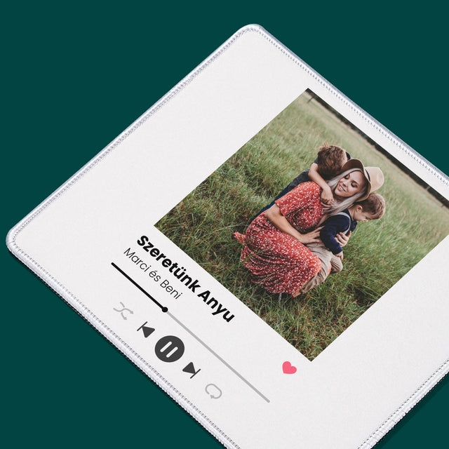 Fotó És Felirat: Szeretünk Anyu - Egéralátét