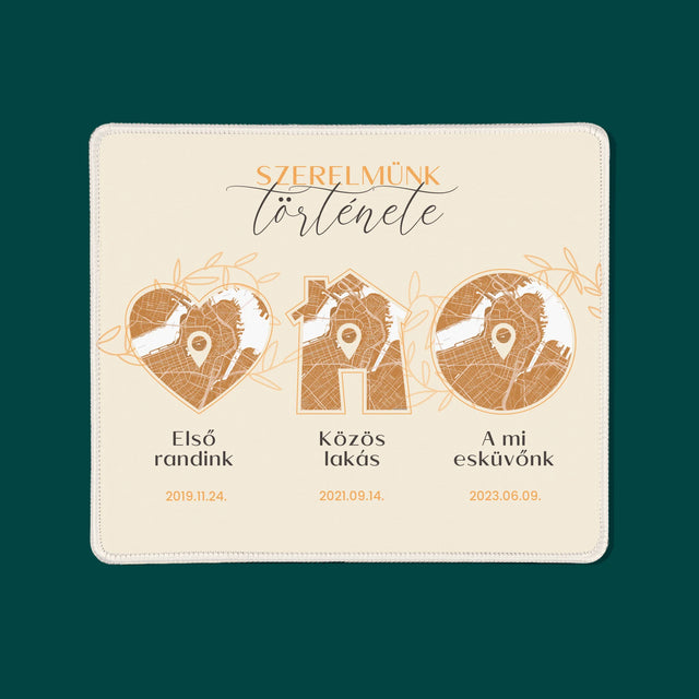 Városi Térkép: Szerelmünk Története - Egéralátét