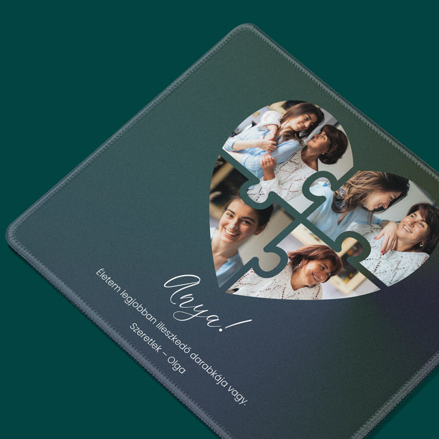 Fotókollázs: Szív Alakú Kirakó Anyának - Egéralátét