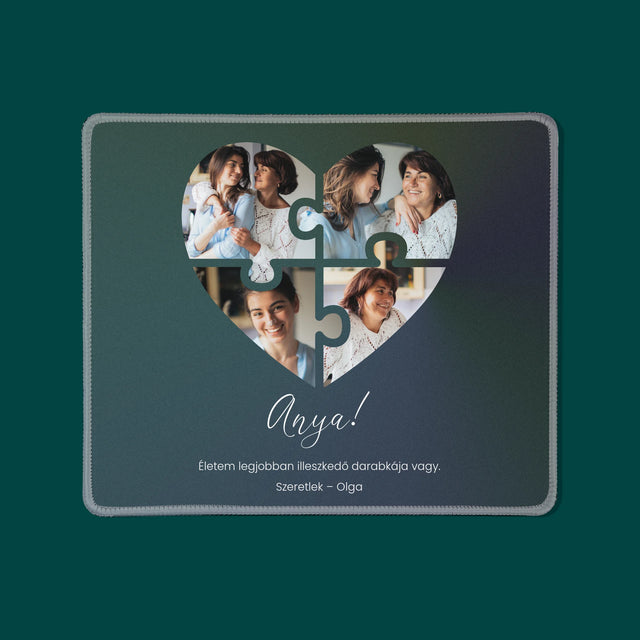 Fotókollázs: Szív Alakú Kirakó Anyának - Egéralátét