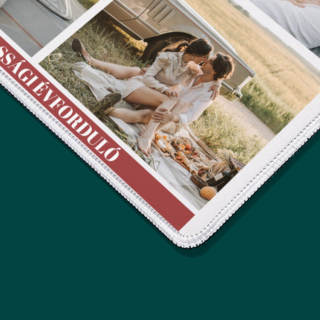 Fotókollázs: Első Évforduló Szív - Egéralátét