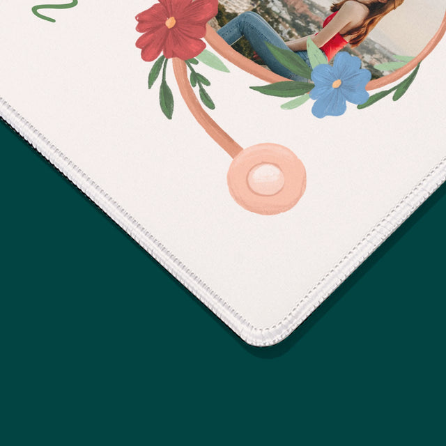 Fotó És Felirat: Sztetoszkóp Virágok - Egéralátét