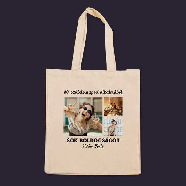 Fotókollázs: Születésnapi Kollázs - Vászontáska