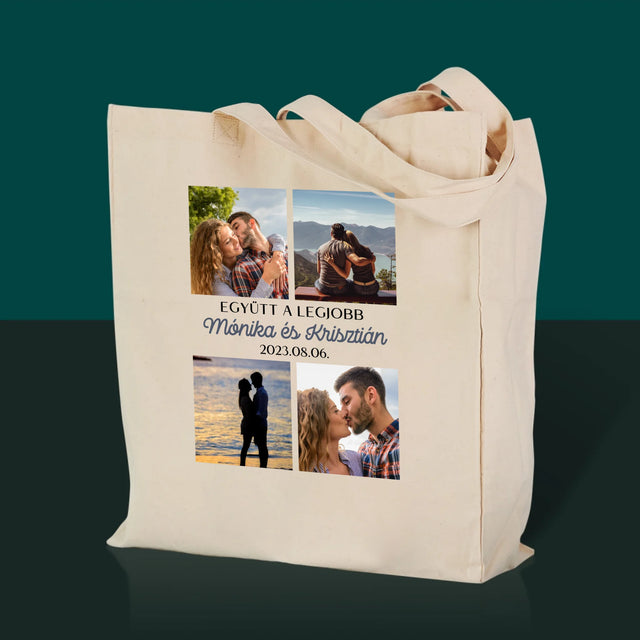Fotókollázs: Együtt A Legjobb - Vászontáska
