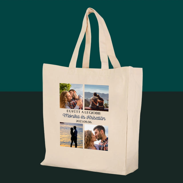 Fotókollázs: Együtt A Legjobb - Vászontáska