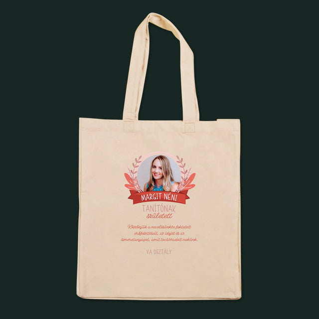 Fotó És Felirat: Tanítónak Született - Vászontáska