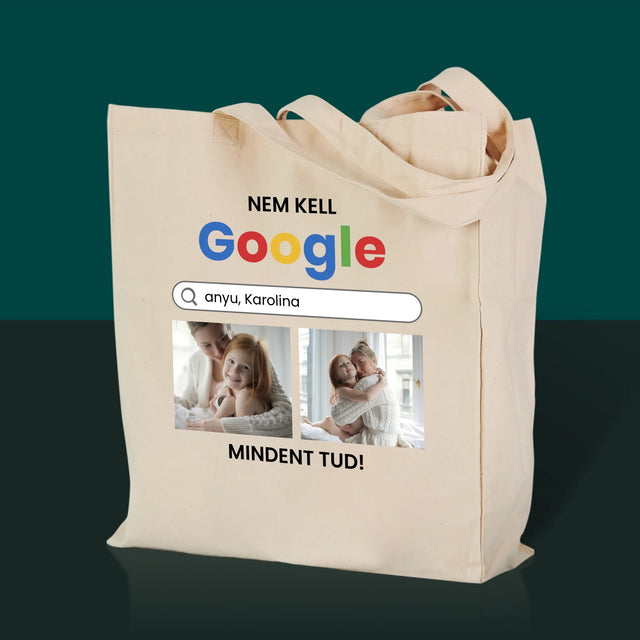 Fotókollázs: Nincs Szükségem A Google-Ra - Vászontáska