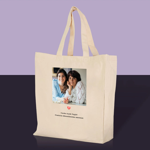 Fotó És Felirat: Üdvözlőlap Anyának - Vászontáska