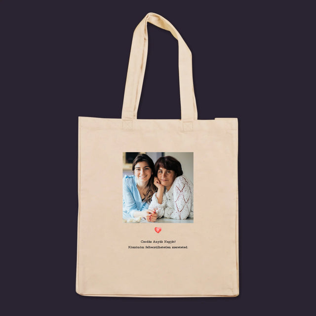 Fotó És Felirat: Üdvözlőlap Anyának - Vászontáska