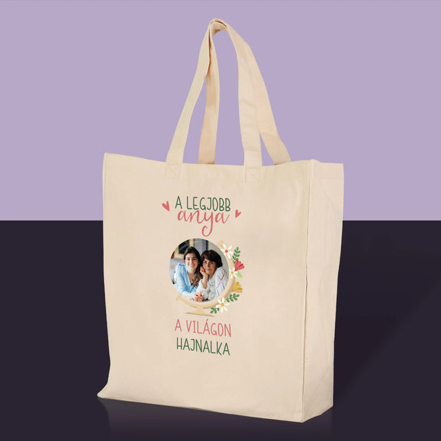 Fotó És Felirat: A Legjobb Anya Világ - Vászontáska