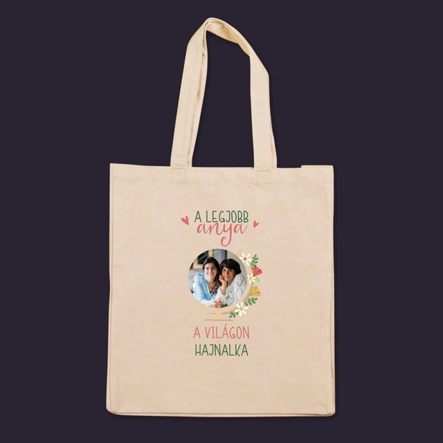 Fotó És Felirat: A Legjobb Anya Világ - Vászontáska