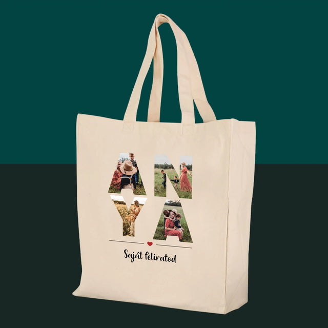 Szó Fotókból: Anya Kollázs A Képeidből - Vászontáska