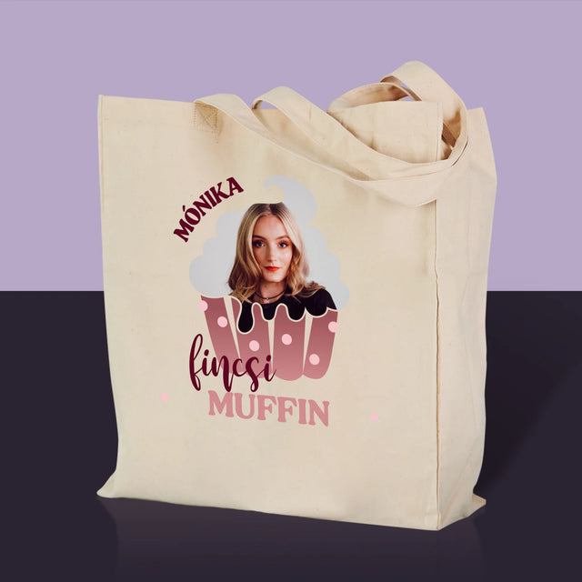 Fotó És Felirat: Fincsi Muffin - Vászontáska