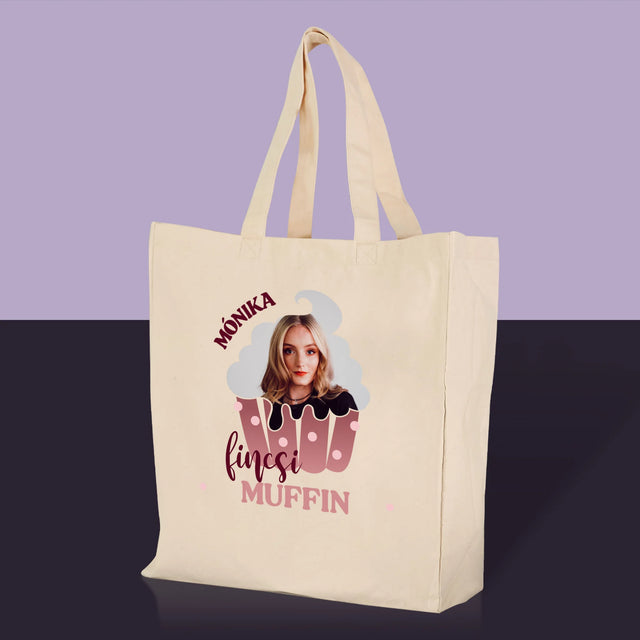 Fotó És Felirat: Fincsi Muffin - Vászontáska