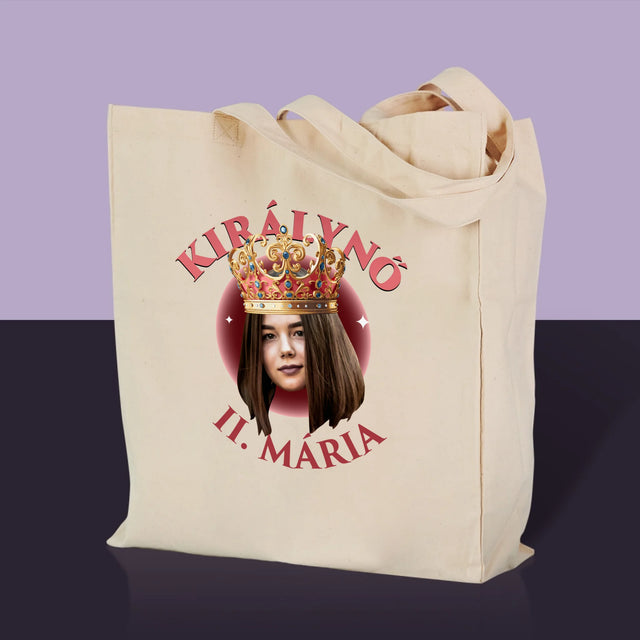 Fotó És Felirat: Királynő - Vászontáska