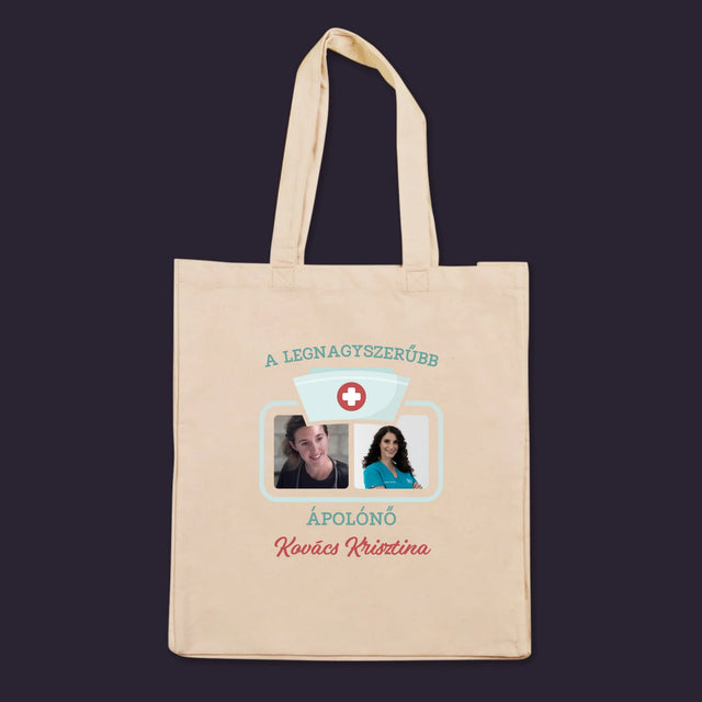 Fotókollázs: A Legnagyszerűbb Ápolónő - Vászontáska
