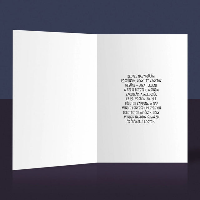 Fotó És Felirat: Köszönet A Nagyszülőknek - Üdvözlőlap