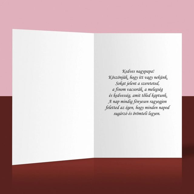 Fotókollázs: Szeretett Nagypapa - Üdvözlőlap