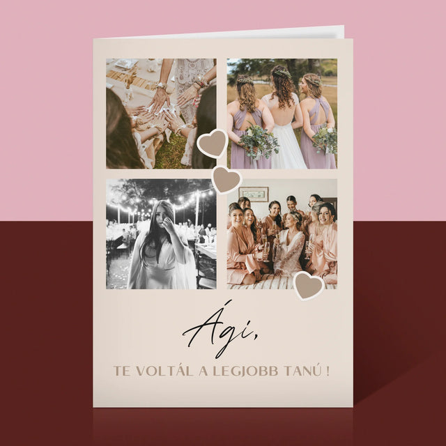 Fotókollázs: Köszönet Kollázs Képekből A Tanúnak - Üdvözlőlap