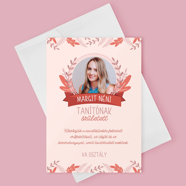 Fotó És Felirat: Tanítónak Született - Üdvözlőlap