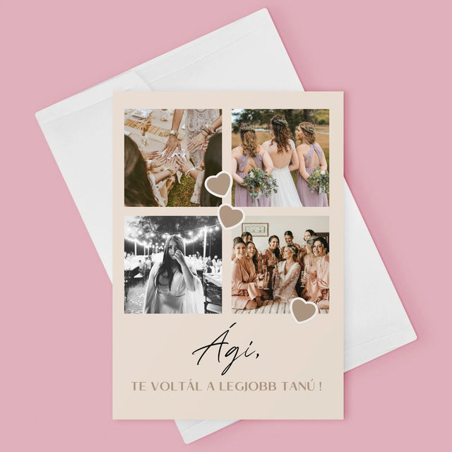 Fotókollázs: Köszönet Kollázs Képekből A Tanúnak - Üdvözlőlap