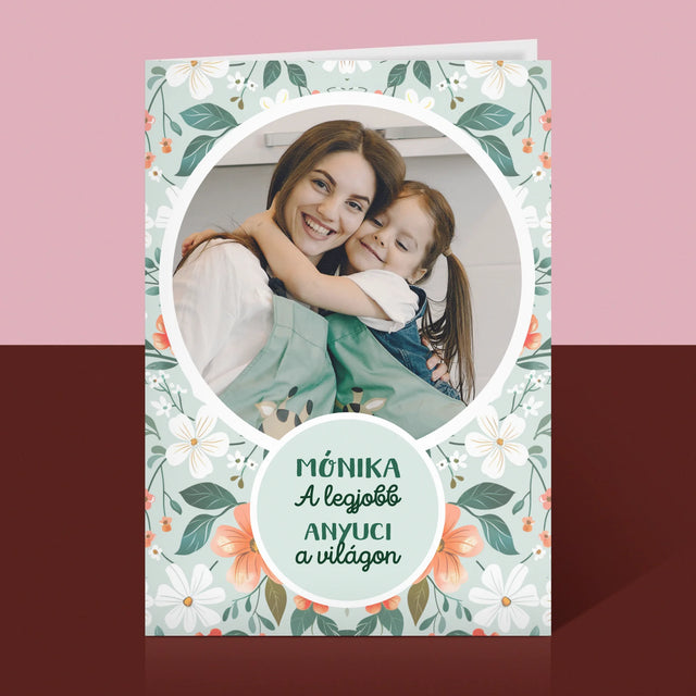 Fotó És Felirat: A Legjobb Anyuci, Virágok - Üdvözlőlap