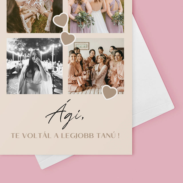 Fotókollázs: Köszönet Kollázs Képekből A Tanúnak - Üdvözlőlap