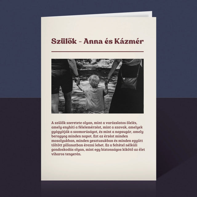 Fotó És Felirat: Szülők Szeretete - Üdvözlőlap
