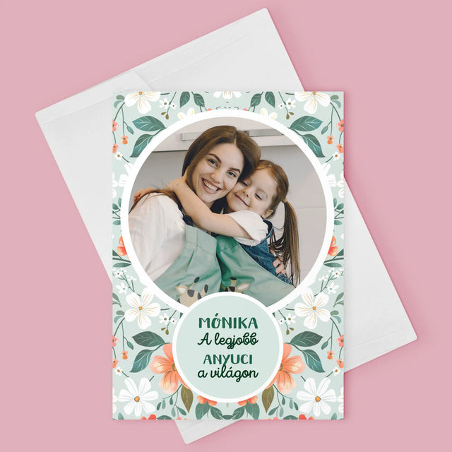 Fotó És Felirat: A Legjobb Anyuci, Virágok - Üdvözlőlap