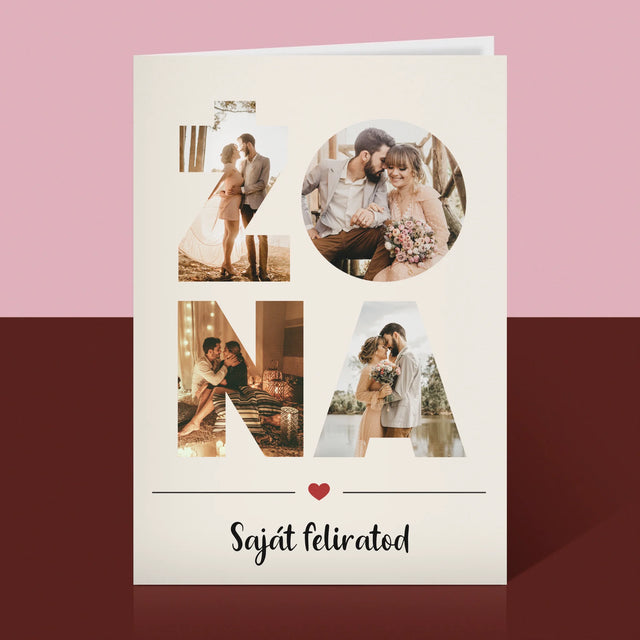 Szó Fotókból: Feleség Fotókból - Üdvözlőlap