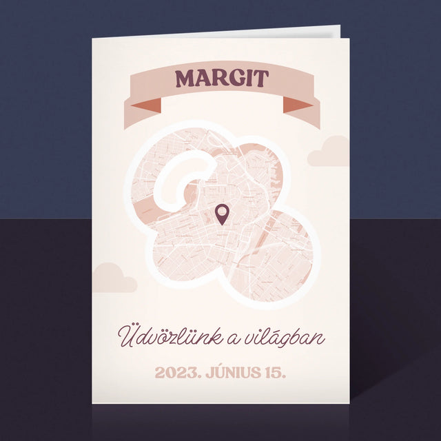 Városi Térkép: Várostárkép: Üdvözlünk A Világban - Üdvözlőlap