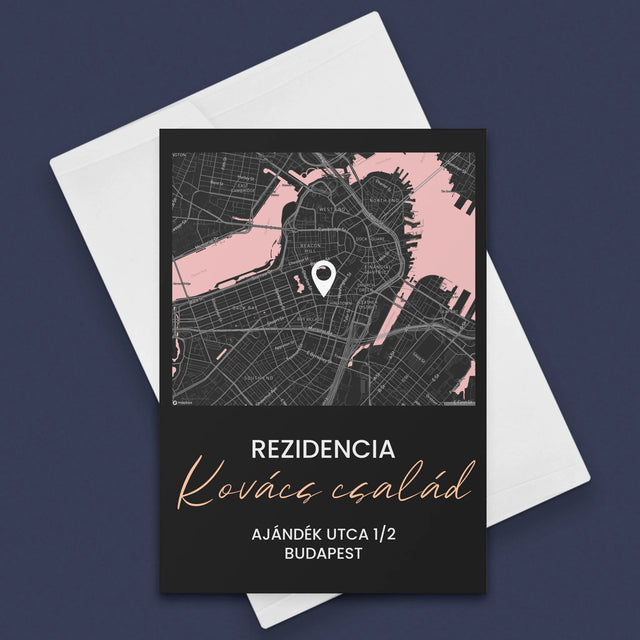 Városi Térkép: Várostérkép: Rezidencia - Üdvözlőlap