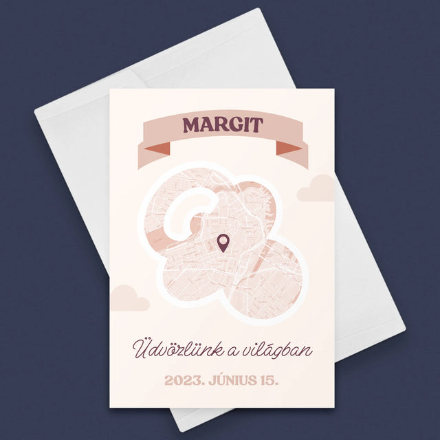 Városi Térkép: Várostárkép: Üdvözlünk A Világban - Üdvözlőlap