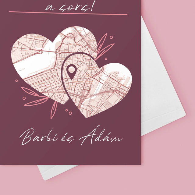 Városi Térkép: Várostérkép: A Sors - Üdvözlőlap