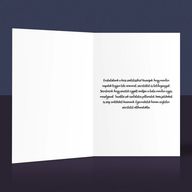 Születési Emléklap: Adatok, Elefánt - Üdvözlőlap