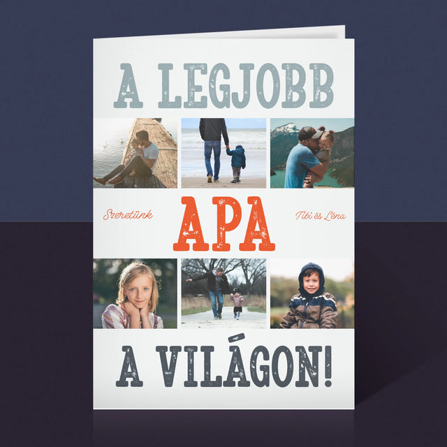 Fotókollázs: A Legjobb Apa A Világon Fénykép - Üdvözlőlap