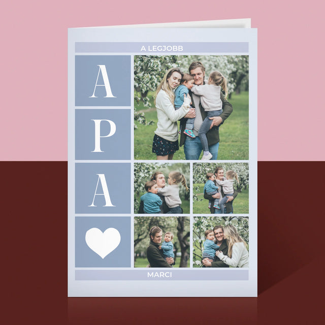 Fotókollázs: Legjobb Apa Kollázs - Üdvözlőlap