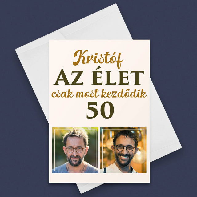 Fotókollázs: Az Élet 50 Után Kezdődik - Üdvözlőlap