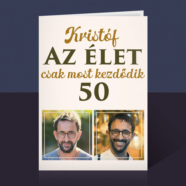 Fotókollázs: Az Élet 50 Után Kezdődik - Üdvözlőlap