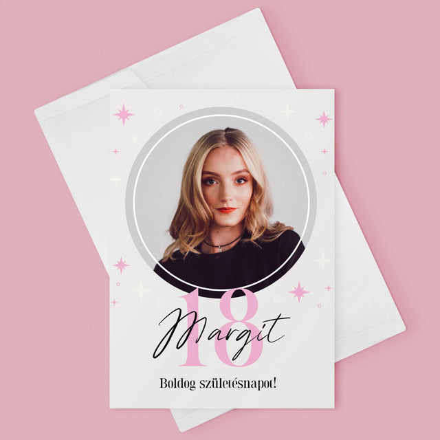 Fotó És Felirat: 18 Csillagok - Üdvözlőlap