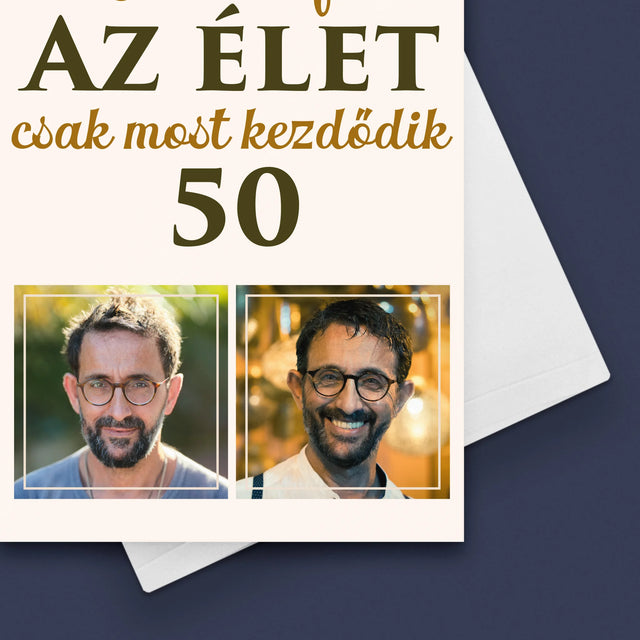 Fotókollázs: Az Élet 50 Után Kezdődik - Üdvözlőlap