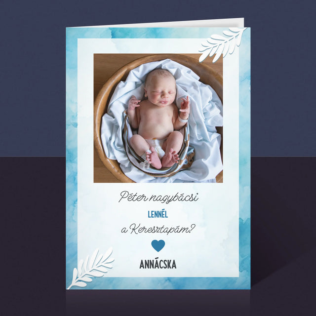 Fotókollázs: Keresztapa Felkérő - Üdvözlőlap