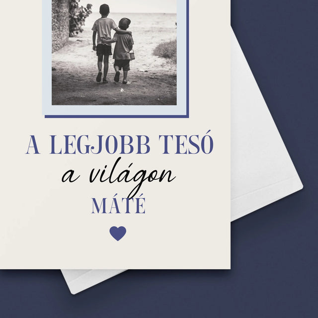 Fotókollázs: A Legjobb Fiútestvér A Világon - Üdvözlőlap