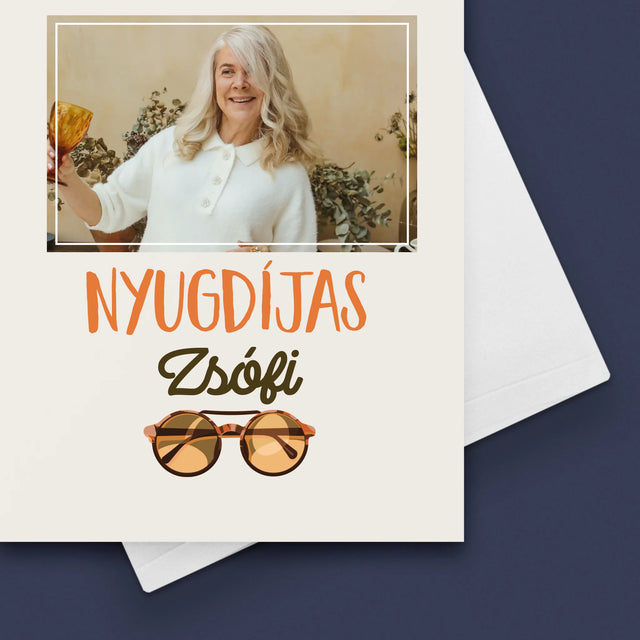 Fotó És Felirat: Semmit Nem Muszáj! Nyugdíjas - Üdvözlőlap